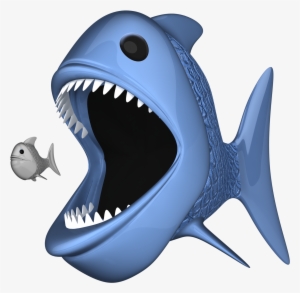 "do You Want To Be A Small Fish, Or A Big Fish" - Big Fish Eating A Small Fish Clip Art #4002788