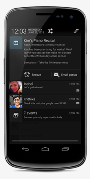 Jelly Bean Notifications With Actions - - Android Jelly Bean #4002913