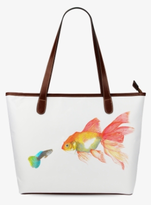 Big Fish Small Fish Shoulder Tote Bag - Customized Ice Cream Fashion Designed Waterproof Fabric #4002914