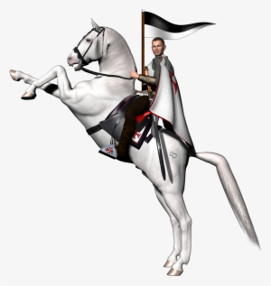 Rearig Horse - Knights On Horse Clipart Png #4003285