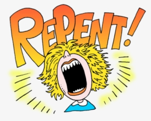 Woman Screaming Repent - Repent Clip Art #4003305
