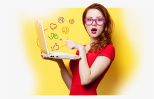 Ads Center - Surprised Woman With Yellow #4003825