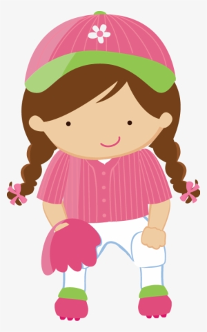 Say Hello - Girl Baseball Clipart #4003935