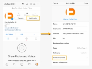 Select “edit Profile,” Then Tap “contact Options - Add Url End Action Button Instagram #4004633
