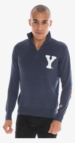 Brigham Young University Men's Quarter Zip Sweater - Sweater #4005074