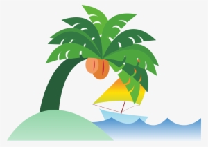 Sea Coconut Png - Coconut Tree Flat Design #4005134