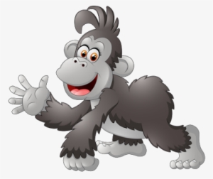 Baby Gorilla Clipart - Baby Gorilla Pic Cartoon #4005618