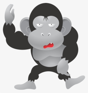 Gorilla Clipart - Fling Poo! Rectangle Sticker #4005626