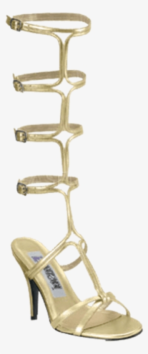 Greek Goddess High Heel Sandals - High Heel Gold Gladiator Boots #4006018