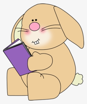 Bunny Reading School Book Clip Art - Bunny Reading Clipart #4006731