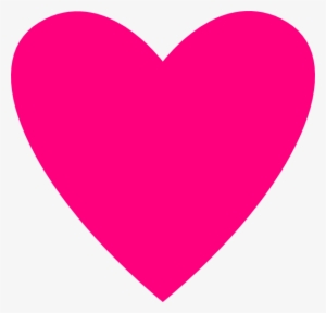 Hot Pink Heart Clip Art At Clker - Pink Heart Clipart Png - Free ...