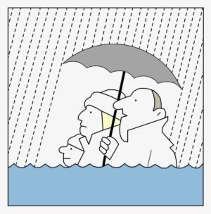 Computer Icons Rain Paper Flood Symbol - Cartoon Floods Black And White #4008416