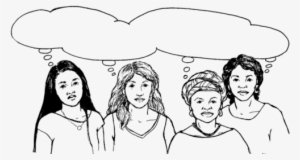 Four Women Thinking About What They Want - Sketch #4008666