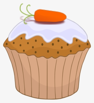 Small - Carrot Cake Cupcake Clip Art #4008914