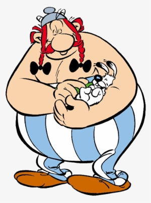 Asterix Asterix Dogmatix Dogmatix Unwrapping Gifted - Obelix Png #4009409