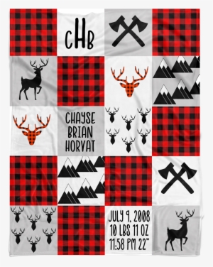 Buffalo Plaid Patchwork Blanket - Blanket #4009651