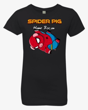 Spider Pig Hanging Girls Premium T-shirt - T-shirt #4009908
