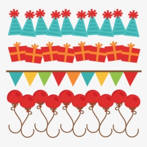 Birthday Borders Svg Scrapbook Cut File Cute Clipart - Transparent Borders For Scrapbook #4011571