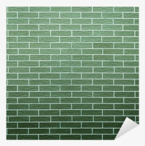 Green Brick Wall As Background Or Texture Sticker • - Brick #4011598