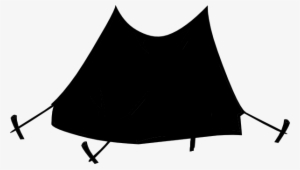 Tent Clipart Silhouette - Silhouette Of A Tent #4011719