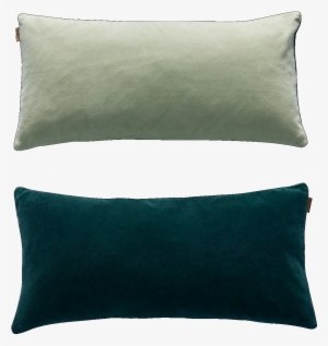 Lia Cushion In Fog Green & Trekking Green Design By - Donkergroen Kussen #4012182