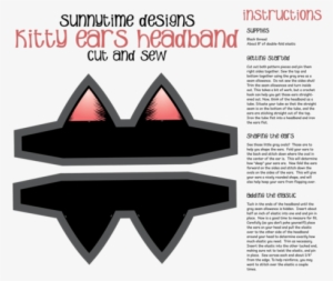 Kitty Ears Cut N Sew Fabric By Sunnytime On Spoonflower #4012672