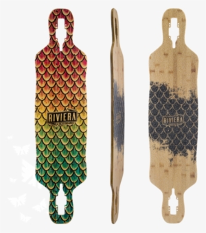 Riviera Beta Fish Longboard Skateboard Deck W/ Grip - Riviera Beta Fish Longboard Complete #4015030