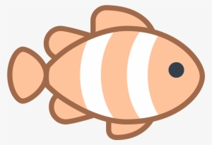 Clownfish Clipart Fish Fin Pencil And In Color Clownfish - Cute Icon Fish #4015126