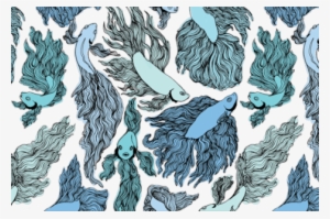 Blue Beta Fish Pattern Fabric By Lindseycgill On Spoonflower - Fish #4015227