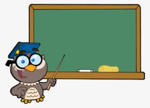 Pizarrón Verde - Owl Teacher Cartoon #4015247
