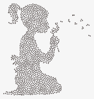 Pin Dandelion Clipart Png - Girl Blowing Dandelion Png #4015831