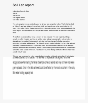 Soil Lab Reportlaboratory Report Soilssoil Ph Soil - Soil #4016805
