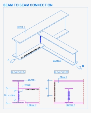 Construction Details Cad Blocks Steel Beams, Steel - Bolted Beam To ...