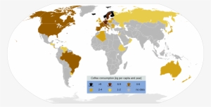 Coffee Consumption Map-en - World Map #4016914