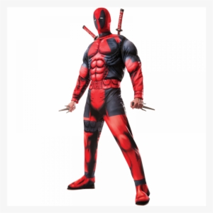 Deadpool Muscle Adult Costume - Rubie's Deadpool Deluxe Adult Costume #4017882