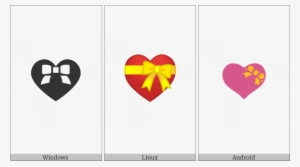 Heart With Ribbon On Various Operating Systems - Heart #4018343