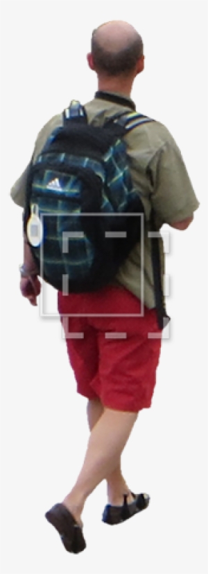 Bald Man In Red Shorts - Human #4018899