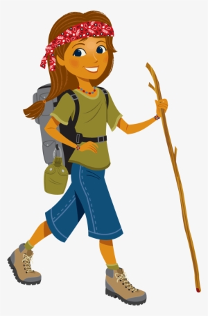 Climber Girl - Girl Mountain Climbing Clipart #4018927