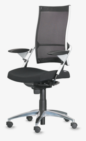 Point Swivel Chair With High Back, Seat Upholstered, - Krzeslo Biurowe Szare #4019194