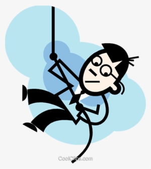 Man Climbing A Mountain Royalty Free Vector Clip Art - Cartoon #4019341