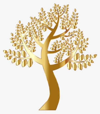 Christmas Tree Gold Computer Icons Oak Free Commercial - Gold Tree Transparent Background #4020113