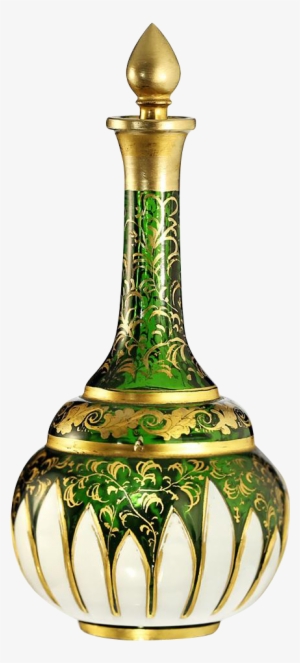 A Fine Shaft And Gourd White Over Green Glass Scent - Porcelain #4021244