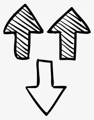 Three Arrows Sketch - Arrow Sketch Png #4021548