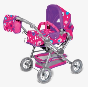 Pink Splash / Image Number 5919 - Knorrtoys Twingo S Dolls Pram Reversible Handle Pink #4023037