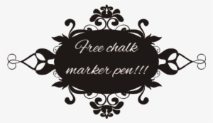 Shabby Chic Frame Menu Chalkboard Vinyl Wall Art #4023063