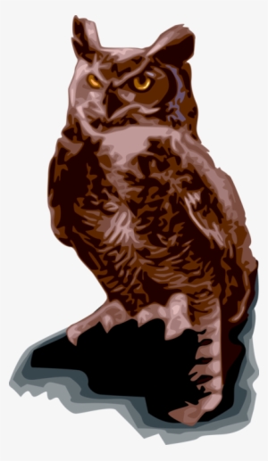 Vector Illustration Of Great Horned Owl Bird - Owls In The Family Chapter 2 #4023451