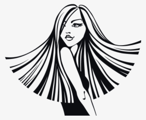 Flowing Hair Silhouette Png Download #4023685