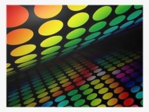 Fondo Abstracto Con Onda Y Circulos De Colores Poster - Abstraction #4023877