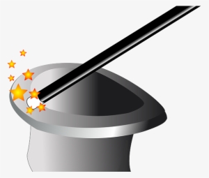 Coge Esta Varita Mágica Y Haz Transparentes Los Servidores - Magician Hat And Wand Clipart #4023930