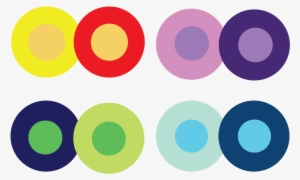 Cuatro Pares De Círculos De Colores Que Muestran Un - Color Combination For Background And Text #4024232